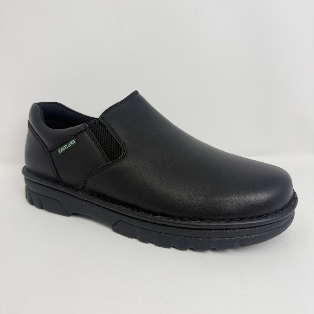 Eastland Newport Men’s 12 Wide Black Leather Slip On Loafers Comfort Shoes New